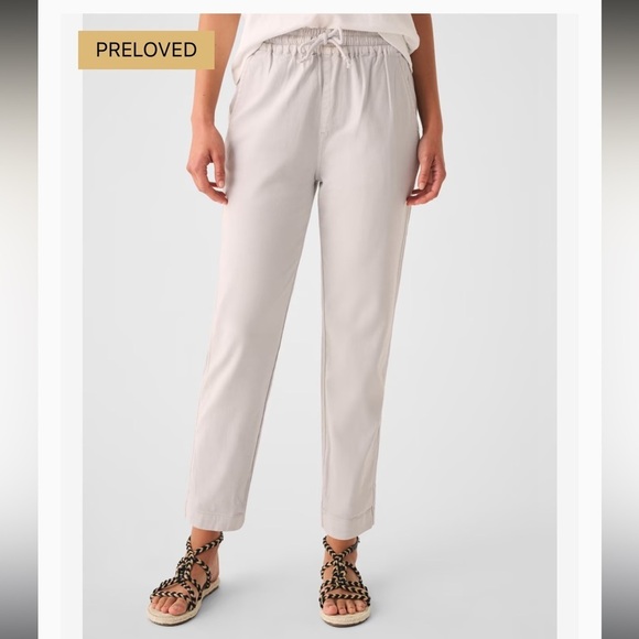 FAHERTY Essential Pant Mariner Grey Organic Cotton Linen Blend Travel - Picture 2 of 13